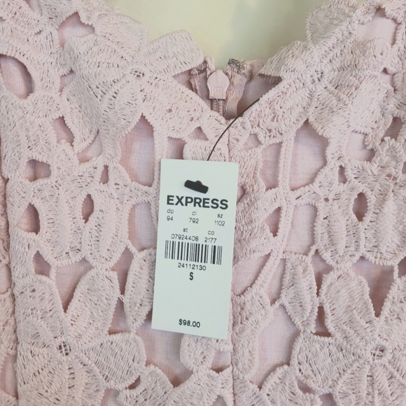 Express Lace Cami Midi Dress - Blush - Size S - Picture 6 of 6